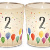 Geschenk für dich :-) - Zahlen-Windlicht "2" inkl. Teelicht