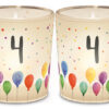 Geschenk für dich :-) - Zahlen-Windlicht "4" inkl. Teelicht