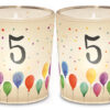 Geschenk für dich :-) - Zahlen-Windlicht "5" inkl. Teelicht
