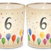 Geschenk für dich :-) - Zahlen-Windlicht "6" inkl. Teelicht