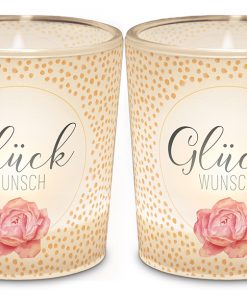 Geschenk für dich :-) - Windlicht "Glückwunsch" inkl. Teelicht