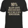 RAHMENLOS® Motiv T-Shirt "90% aller Leute..."