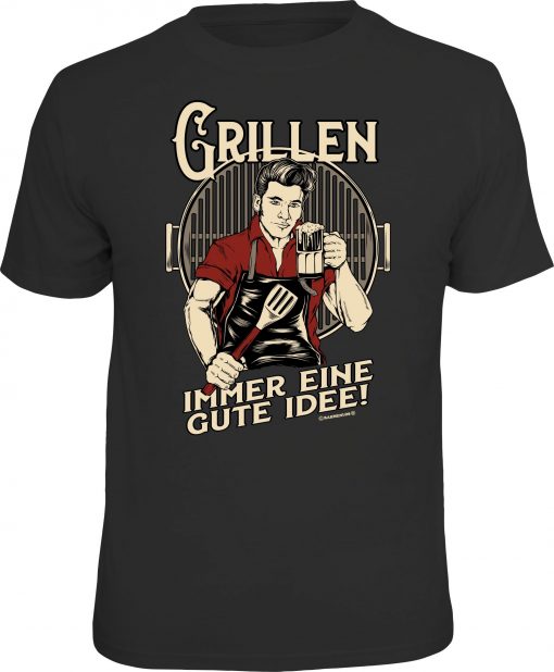 RAHMENLOS® Motiv T-Shirt "Grillen"