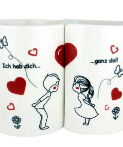 Paartasse "Ich hab dich ganz doll ..."