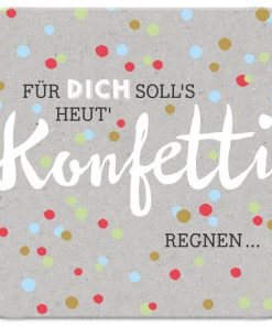 Sheepworld Korkuntersetzer - Für dich soll's heut' Konfetti regnen ...