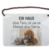 Kulthänger - Blechschild "Haus ohne Tiere"