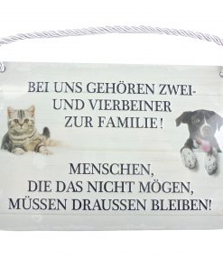 Kulthänger - Blechschild "Zwei und Vierbeiner"