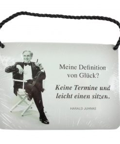 Blechschild mit Spruch und Kordel zum Hängen - Glücksdefinition