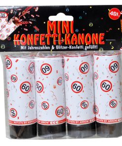 Mini Konfetti-Kanone zum 60. Geburtstag