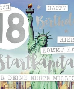 Geschenkbox mit Musik zum 18 Geburtstag "Endlich 18 - Happy Birthday"