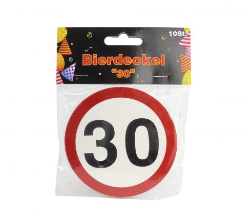 Bierdeckel "30", 10-teilig