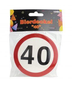 Bierdeckel "40", 10-teilig