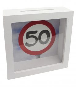 Spardose "50" mit Glasfront