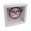 Spardose "50" mit Glasfront