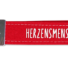 Schlaufen Schlüsselanhänger "Glücksfilz - Herzensmensch" mit Metallabschluss