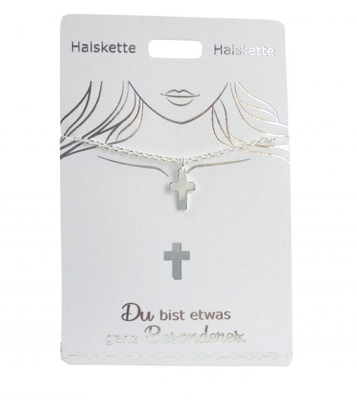 Halskette "Kreuz", versilbert