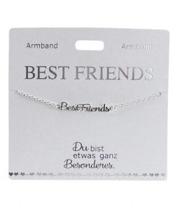 Armband mit Schriftzug "Best Friends", versilbert