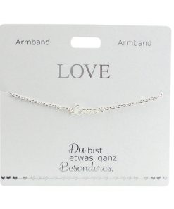 Armband mit Schriftzug "Love", versilbert