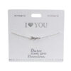 Armband mit Schriftzug "I (Herz) you", versilbert