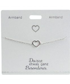 Armband mit Motiv "Herz", versilbert