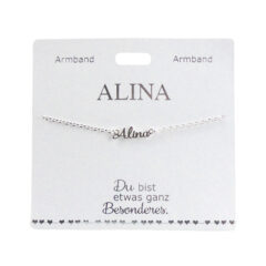 Armband mit Name "Alina", versilbert
