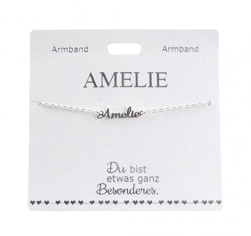 Armband mit Name "Amelie", versilbert