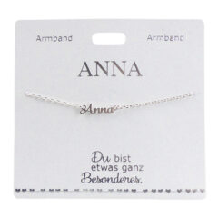 Armband mit Name "Anna", versilbert