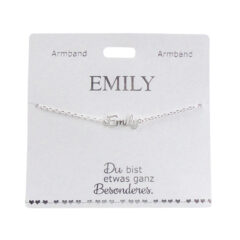 Armband mit Name "Emily", versilbert