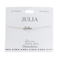 Armband mit Name "Julia", versilbert