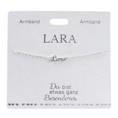Armband mit Name "Lara", versilbert