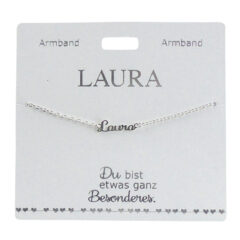 Armband mit Name "Laura", versilbert