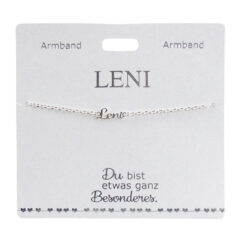Armband mit Name "Leni", versilbert