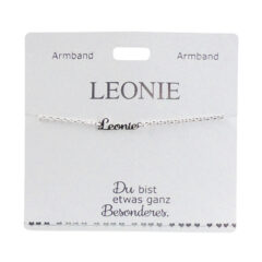 Armband mit Name "Leonie", versilbert