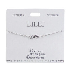 Armband mit Name "Lilli", versilbert