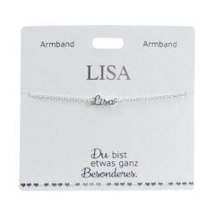 Armband mit Name "Lisa", versilbert