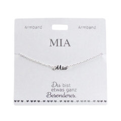 Armband mit Name "Mia", versilbert