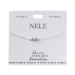 Armband mit Name "Nele", versilbert