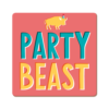 Grafik Werkstatt Korkuntersetzer - Party Beast