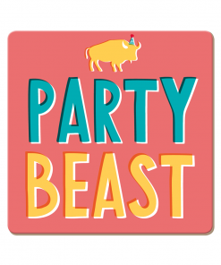 Grafik Werkstatt Korkuntersetzer - Party Beast