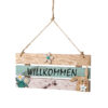 Oster-Holzschild „Willkommen“