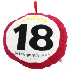 Kissen - 18. Geburtstag "Verkehrsschild"