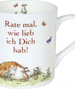 Könitz Tasse "Rate mal, wie lieb ich Dich hab!"