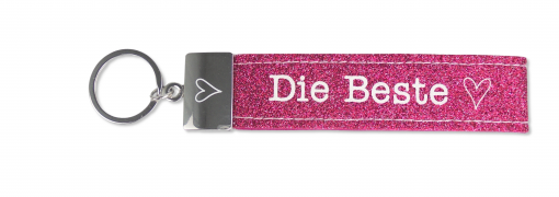 Glücksfilz Anhänger in Pink "Die Beste"