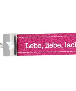 Glücksfilz Anhänger in pink "Lebe, Liebe, Lache"