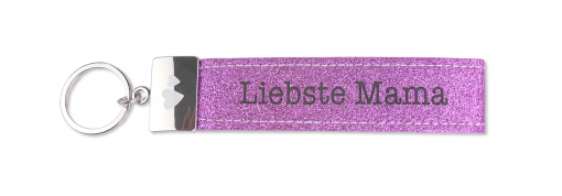 Glücksfilz Anhänger in rosa/lila "Liebste Mama"