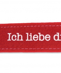 Glücksfilz Anhänger in rot "Ich liebe dich"