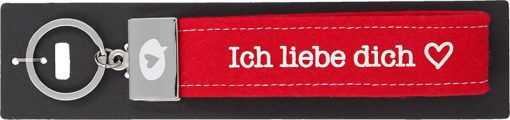 Glücksfilz Anhänger in rot "Ich liebe dich"