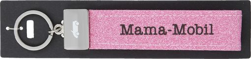 Glücksfilz Anhänger glitzernd, in Rosa "Mama-Mobil"