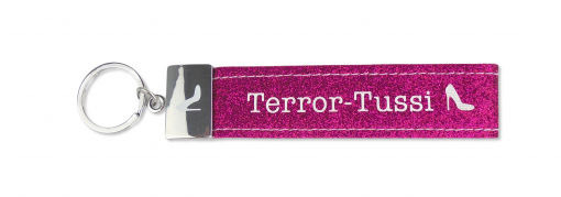 Glücksfilz Anhänger glitzernd in pink "Terror Tussi"