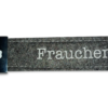 Schlaufen Schlüsselanhänger "Glücksfilz - Frauchen" mit Metallabschluss